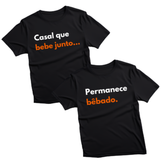 Kit Casal Bebâdos Camiseta Unissex 100% Algodão