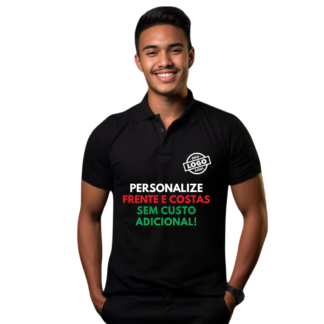 Camisa Polo Unissex Logomarca Sua Empresa Uniforme Algodão